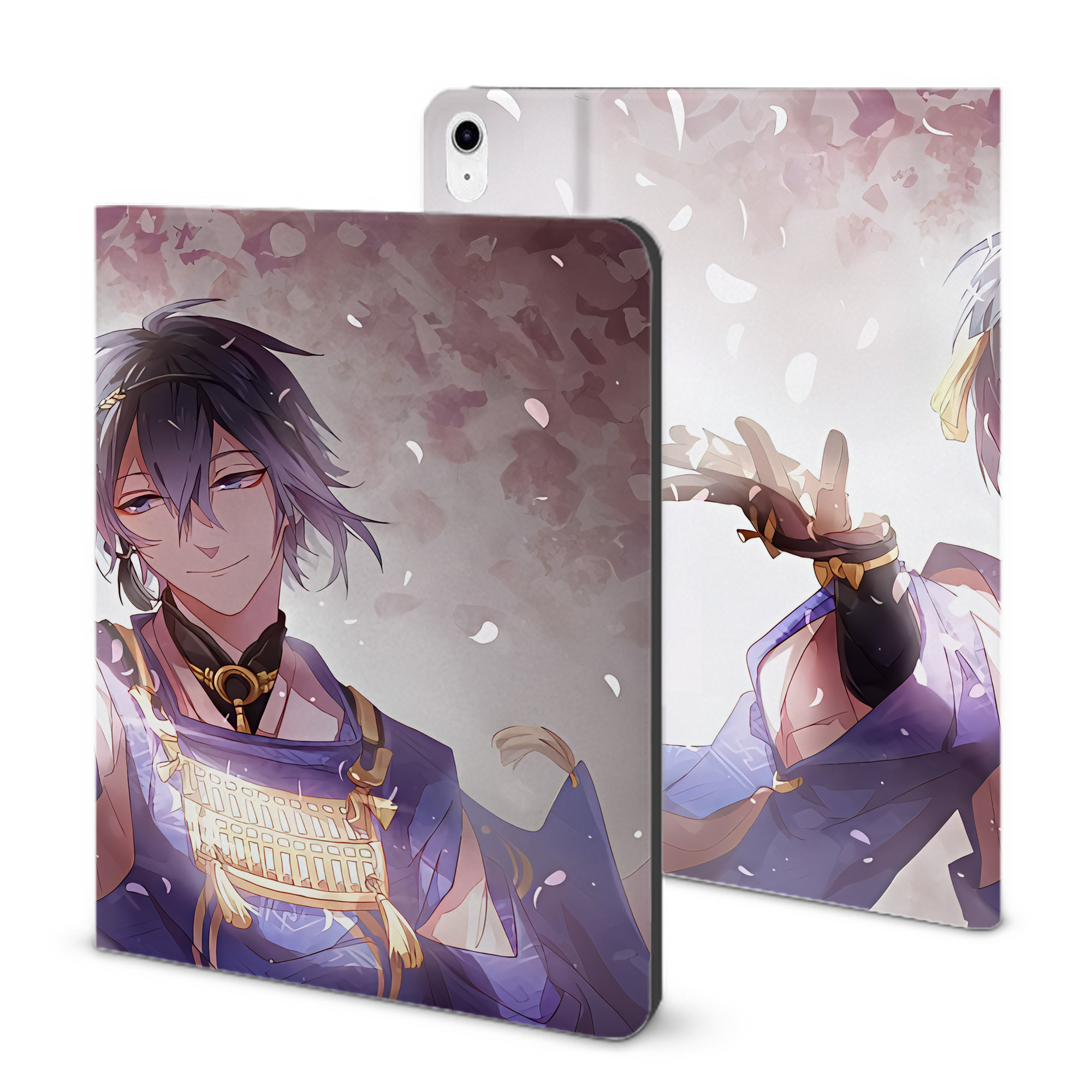 （画像用） 刀剣乱舞 Touken Ranbu IPad ケース ブック型 PUレザー TPU 耐衝撃 軽量 薄型 ペン収納なし 全面保護 IPad 各モデル対応